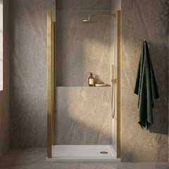 [BELUSP80BB-E8] Ellenhall 8mm Toughened Safety Glass Shower Side Panel, 1900mm Height - Choice of Size and Finish - Silo