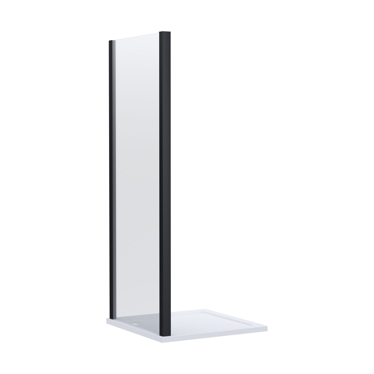 [BELUSP80BP-E8] Ellenhall 8mm Toughened Safety Glass Shower Side Panel, 1900mm Height - Choice of Size and Finish - Cutout