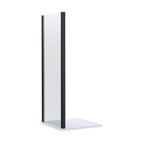 [BELUSP90BP-E8] Ellenhall 8mm Toughened Safety Glass Shower Side Panel, 1900mm Height - Choice of Size and Finish - Cutout
