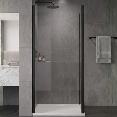 [BELUSP90BP-E8] Ellenhall 8mm Toughened Safety Glass Shower Side Panel, 1900mm Height - Choice of Size and Finish - Silo