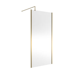 [BEOF1000BB] Enson 8mm Toughened Safety Glass Outer Frame Wetroom Screen with Support Arm, H: 1950mm, Choice of Size and Colour - Cutout