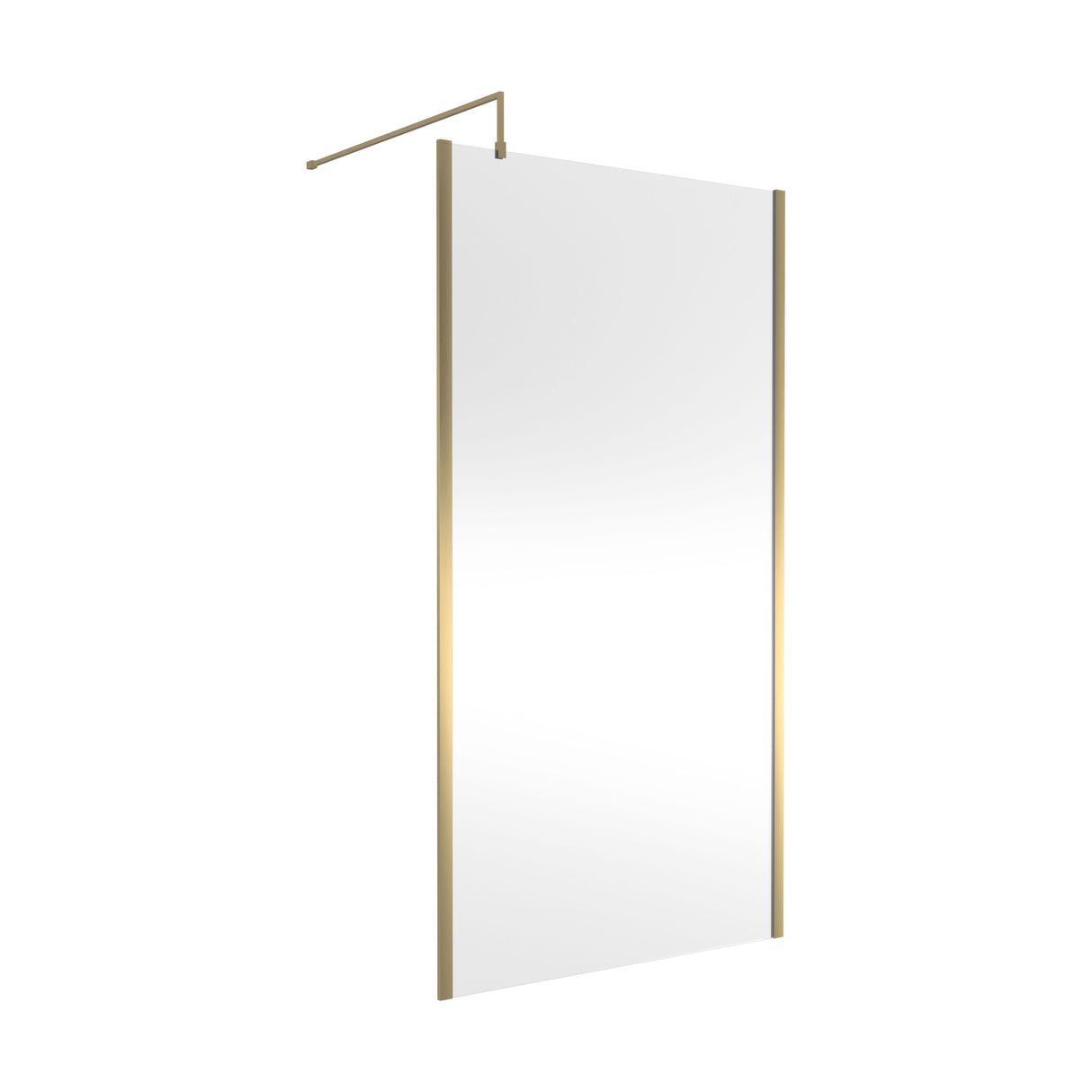 [BEOF1100BB] Enson 8mm Toughened Safety Glass Outer Frame Wetroom Screen with Support Arm, H: 1950mm, Choice of Size and Colour - Cutout