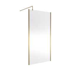 [BEOF1100BB] Enson 8mm Toughened Safety Glass Outer Frame Wetroom Screen with Support Arm, H: 1950mm, Choice of Size and Colour - Cutout