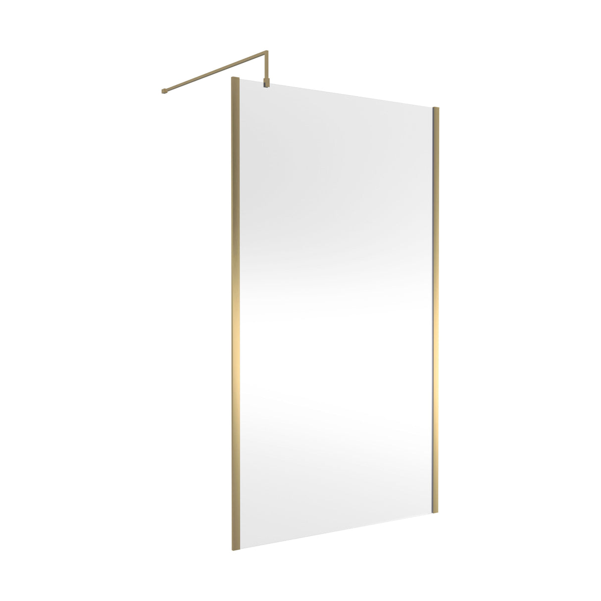 [BEOF1200BB] Enson 8mm Toughened Safety Glass Outer Frame Wetroom Screen with Support Arm, H: 1950mm, Choice of Size and Colour - Cutout