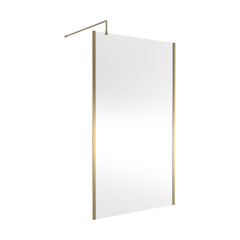 [BEOF1200BB] Enson 8mm Toughened Safety Glass Outer Frame Wetroom Screen with Support Arm, H: 1950mm, Choice of Size and Colour - Cutout