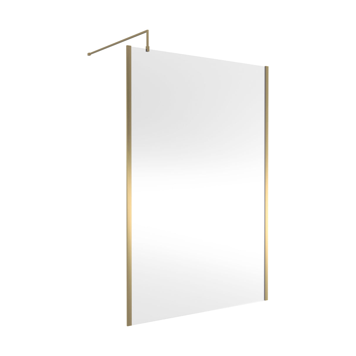 [BEOF1400BB] Enson 8mm Toughened Safety Glass Outer Frame Wetroom Screen with Support Arm, H: 1950mm, Choice of Size and Colour - Cutout