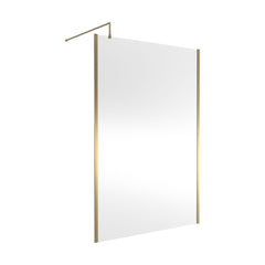 [BEOF1400BB] Enson 8mm Toughened Safety Glass Outer Frame Wetroom Screen with Support Arm, H: 1950mm, Choice of Size and Colour - Cutout