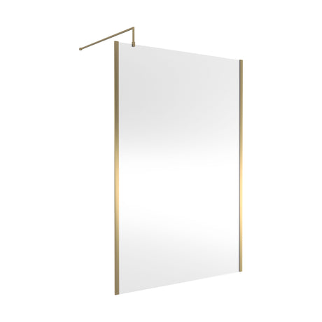 [BEOF1400BB] Enson 8mm Toughened Safety Glass Outer Frame Wetroom Screen with Support Arm, H: 1950mm, Choice of Size and Colour - Cutout