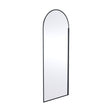[BERBP80] Balterley Contemporary Bathroom 8mm Glass Arched Wetroom Screen, Matt Black, 1950 x 793 x 14mm - Cutout
