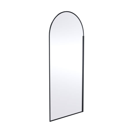 [BERBP90] Ravenshall Contemporary Bathroom 8mm Glass Arched Wetroom Screen, Matt Black, Choice of Size - Cutout