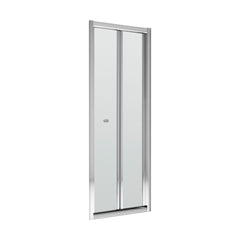 [BERUBD70] 4mm Toughened Safety Glass Reversible Bi-Fold Shower Door - 700mm - Chrome - Cutout