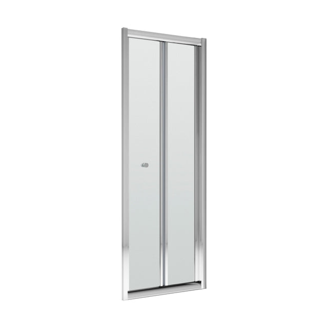 [BERUBD80] 4mm Toughened Safety Glass Reversible Bi-Fold Shower Door - 800mm - Chrome - Cutout