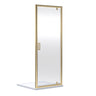[BERUPD76BB] Contemporary 6mm Toughened Safety Glass Reversible Pivot Shower Door, H: 1850mm, Choice of Size and Colour - Cutout
