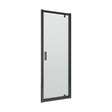 [BERUPD76BP] 6mm Toughened Safety Glass Reversible Pivot Shower Door - 760mm - Black - Cutout