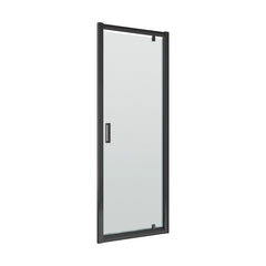 [BERUPD76BP] 6mm Toughened Safety Glass Reversible Pivot Shower Door - 760mm - Black - Cutout