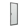 [BERUPD76BP] Contemporary 6mm Toughened Safety Glass Reversible Pivot Shower Door, H: 1850mm, Choice of Size and Colour - Cutout
