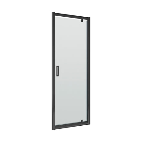 [BERUPD90BP] 6mm Toughened Safety Glass Reversible Pivot Shower Door - 900mm - Black - Cutout