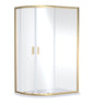[BERUQ108BB] Contemporary 6mm Toughened Safety Glass Offset Quadrant Shower Enclosure, H: 1850mm, Choice of Size and Colour - Cutout