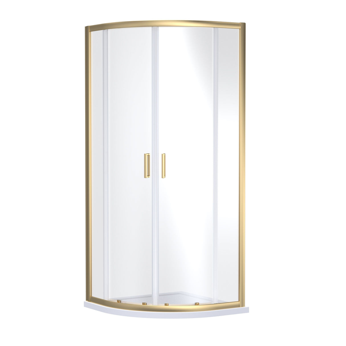 [BERUQ80BB] Contemporary 6mm Toughened Safety Glass Quadrant Shower Enclosure, H: 1850mm, Choice of Size and Colour - Cutout