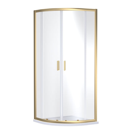 [BERUQ80BB] Contemporary 6mm Toughened Safety Glass Quadrant Shower Enclosure, H: 1850mm, Choice of Size and Colour - Cutout