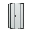 [BERUQ80BP] Quadrant 6mm Toughened Safety Glass Shower Enclosure - 800mm x 800mm - Black - Cutout