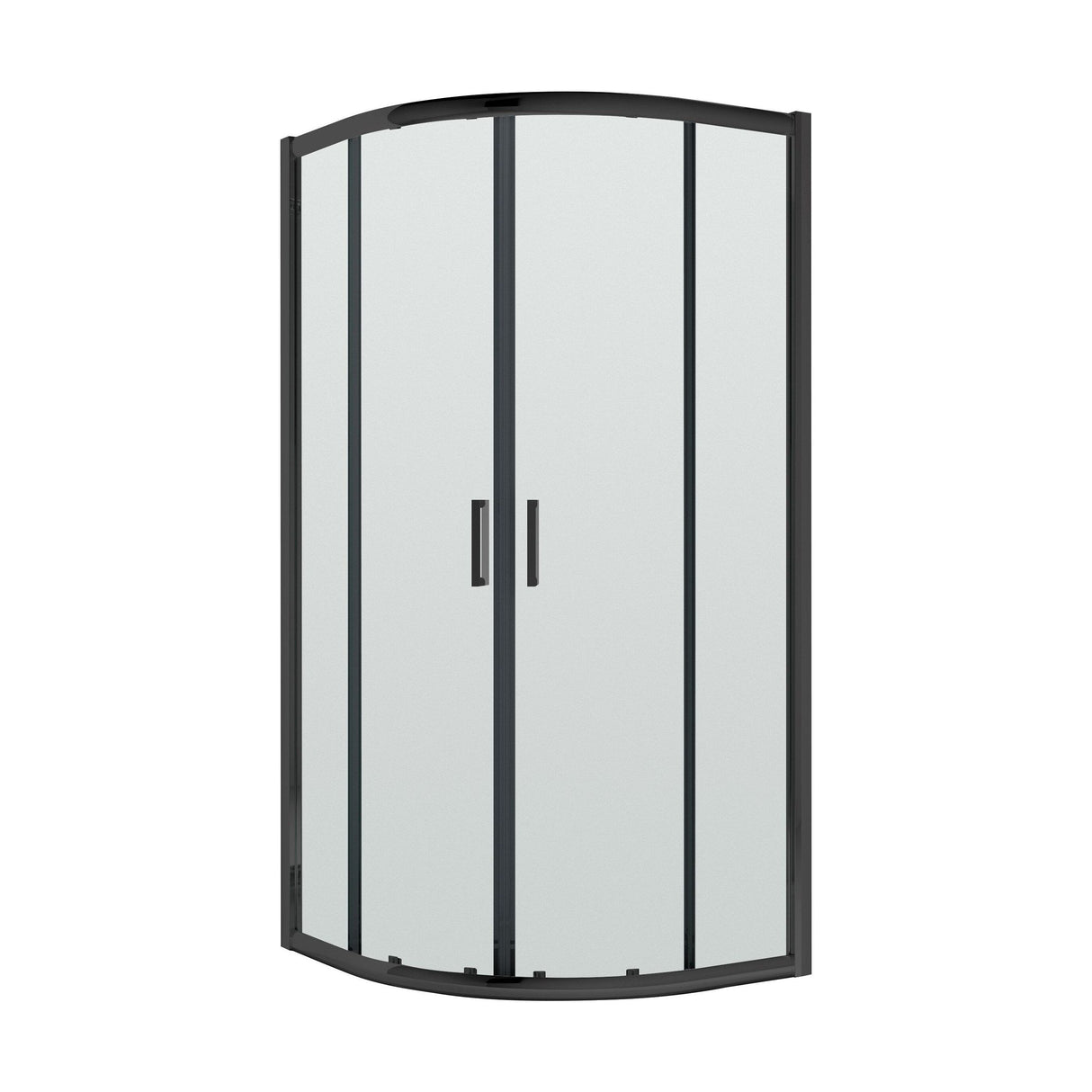 [BERUQ80BP] Contemporary 6mm Toughened Safety Glass Quadrant Shower Enclosure, H: 1850mm, Choice of Size and Colour - Cutout