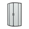 [BERUQ80BP] Contemporary 6mm Toughened Safety Glass Quadrant Shower Enclosure, H: 1850mm, Choice of Size and Colour - Cutout