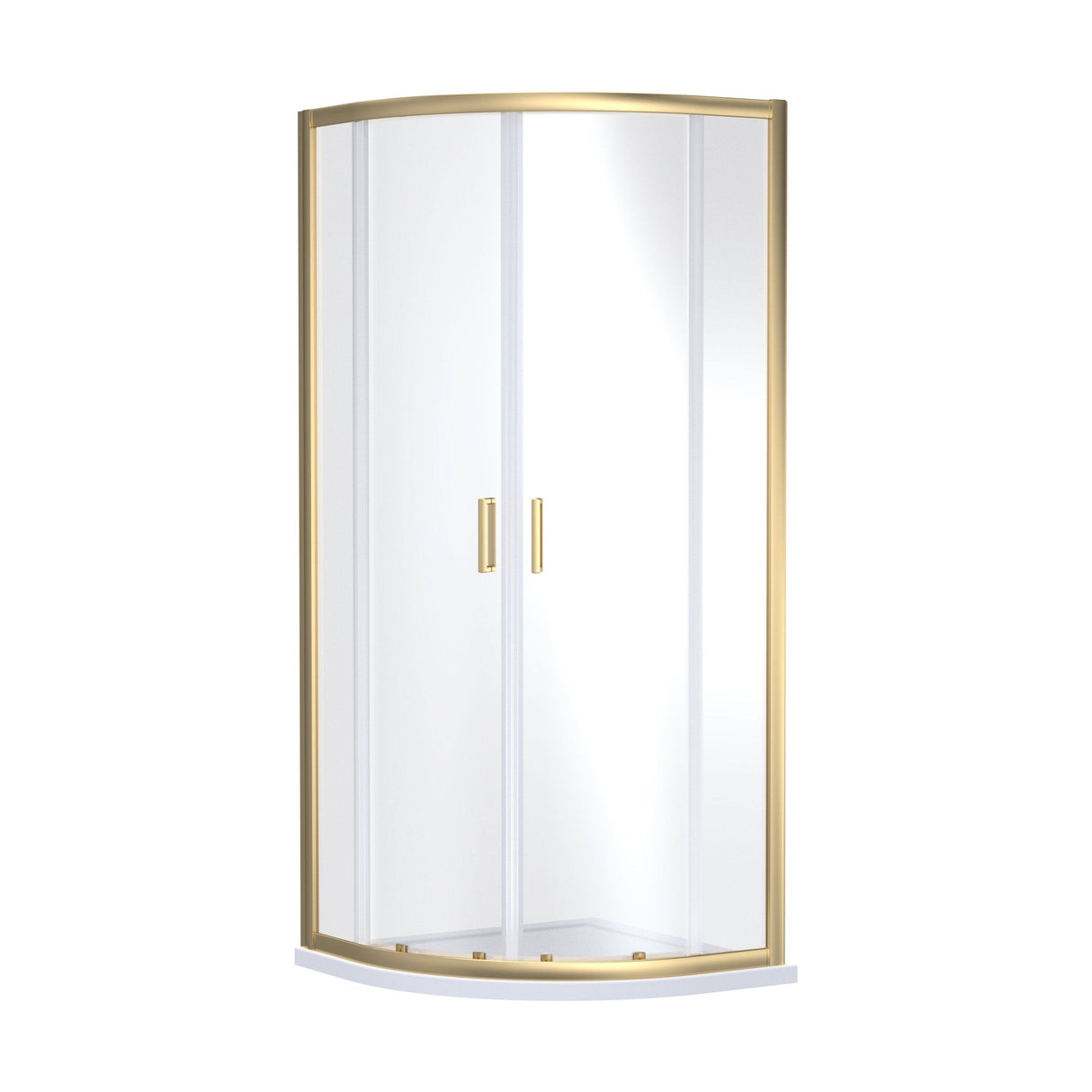 [BERUQ90BB] Contemporary 6mm Toughened Safety Glass Quadrant Shower Enclosure, H: 1850mm, Choice of Size and Colour - Cutout