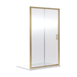 [BERUSL10BB] 6mm Toughened Safety Glass Reversible Sliding Shower Door - 1000mm - Brushed Brass - Cutout