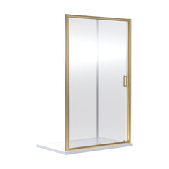 [BERUSL12BB] Almington 6mm Toughened Safety Glass Reversible Sliding Shower Door, H: 1850mm, Choice of Size and Colour - Cutout