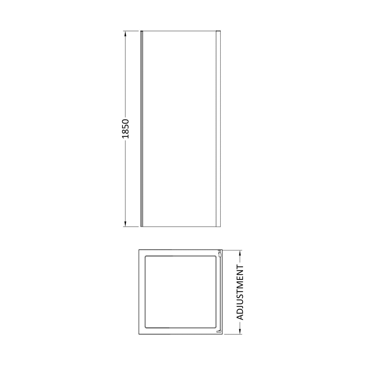 [BERUSP70] 700x1850mm Side Panel - Technical Drawing