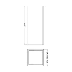 [BERUSP70] 700x1850mm Side Panel - Technical Drawing