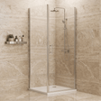 [BERUSP80] Almington 6mm Toughened Safety Glass Reversible Shower Side Panel, Choice of Size and Colour - Studio Shot