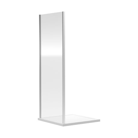 [BERUSP90] Ruwa 6mm Toughened Safety Glass Reversible Shower Side Panel - 900mm - Chrome - Cutout