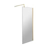 [BESCBB070] Blymhill 8mm Toughened Safety Glass Wetroom Screen with Support Bar, H: 1850mm - Choice of Size and Colour - Cutout