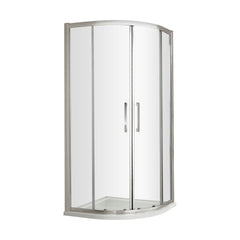 [BESO100H4] Kinvaston Quadrant Shower Enclosure with 8mm Glass, Bar Handle & Easyfit Assembly System, Chrome - Choice of Size - Cutout