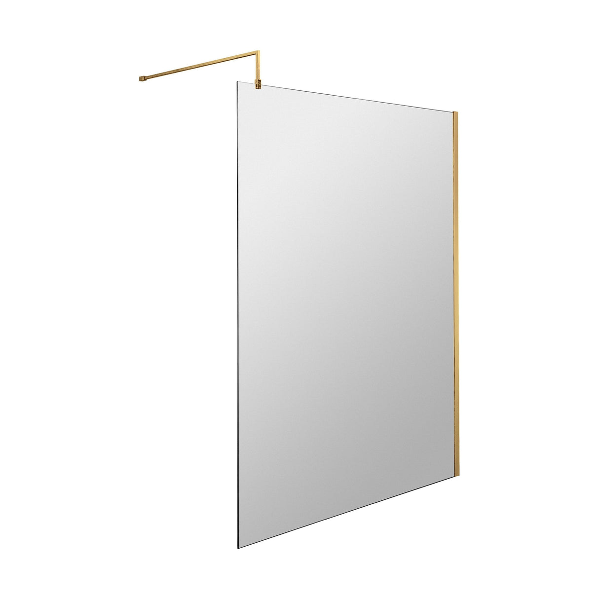 [BESO1200BB] Blymhill Contemporary 8mm Toughened Safety Glass Wetroom Screen with Support Bar, H: 1950mm, Choice of Size and Colour - Cutout
