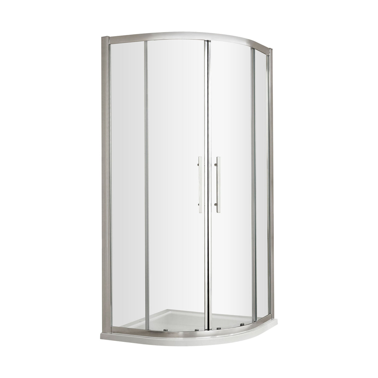 [BESO800] Balterley Sonic 800mm Quadrant Shower Enclosure with 8mm Glass, Bar Handle & Easyfit Assembly System - Chrome - Cutout