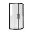 [BESO900BP] Balterley Sonic 900mm Shower Side Panel with 8mm Toughened Safety Glass and Easyfit Assembly System - Black - Cutout