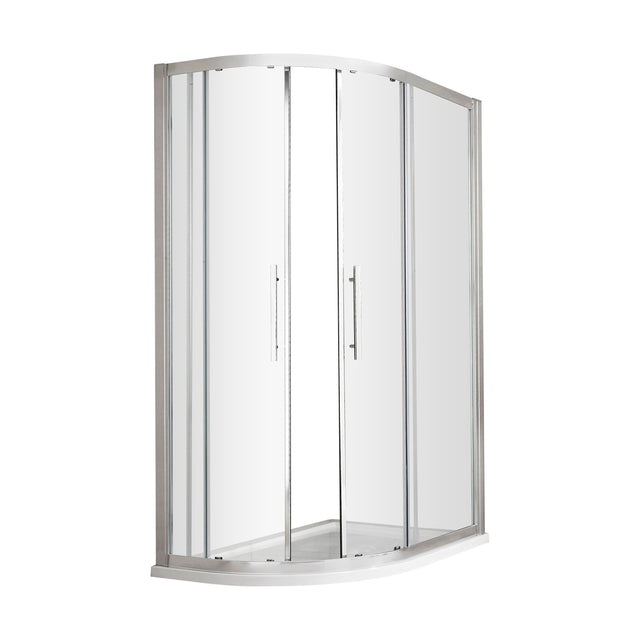 [BESOQ108] Sonic 8mm Toughened Safety Glass Offset Quadrant Shower Enclosure - Multiple Sizes Available - Cutout
