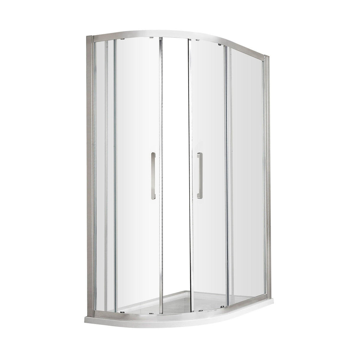 [BESOQ128H4] Sonic 8mm Toughened Safety Glass Offset Quadrant Shower Enclosure - Multiple Sizes Available - Cutout