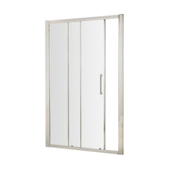 [BESOSL12H4] Balterley Sonic 1200mm Single Sliding Shower Door with 8mm Glass, Bar Handle & Easyfit Assembly System - Chrome - Cutout