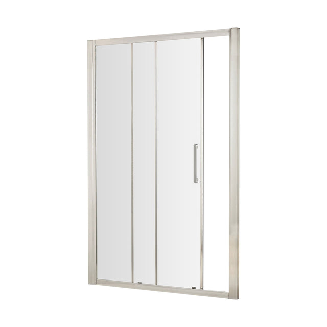 [BESOSL12H4] Balterley Sonic 1200mm Single Sliding Shower Door with 8mm Glass, Bar Handle & Easyfit Assembly System - Chrome - Cutout