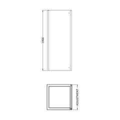 [BESOSP9] Sonic 8mm Toughened Safety Glass Shower Side Panel - Multiple Sizes Available - Technical Drawing