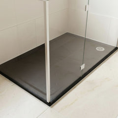 [BETAQS1490BLK] Black Rectangular Slate Effect Shower Tray - Choice of Size - Lifestyle 2