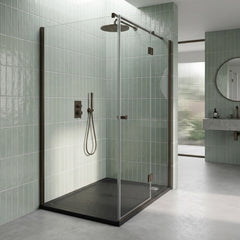 [BETAQS1490BLK] Black Rectangular Slate Effect Shower Tray - Choice of Size - Lifestyle 3