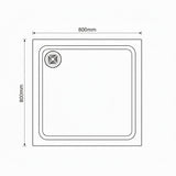Black Square Slate Effect Shower Tray - Choice of Size