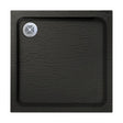 [BETAQS8080BLK] Black Square Slate Effect Shower Tray - Choice of Size - Cutout