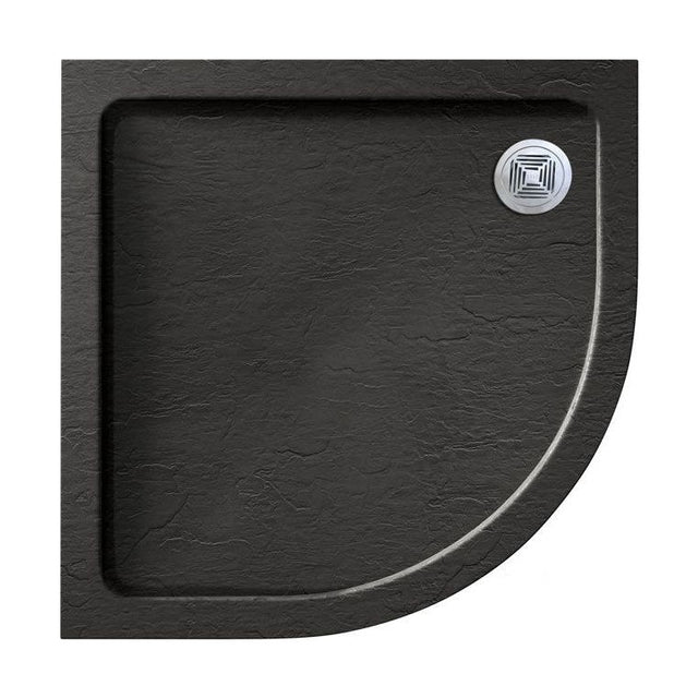 [BETAQS8080QBLK] Black Quadrant Resin Shower Tray - Choice of Size - Cutout