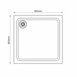 Black Square Slate Effect Shower Tray - Choice of Size